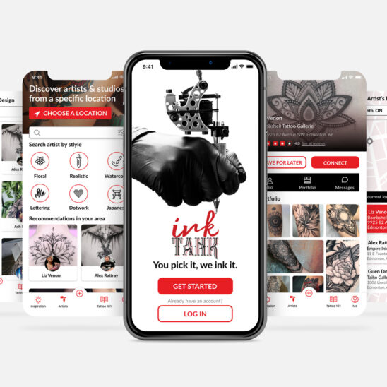 A bunch of different screens on an iphone
