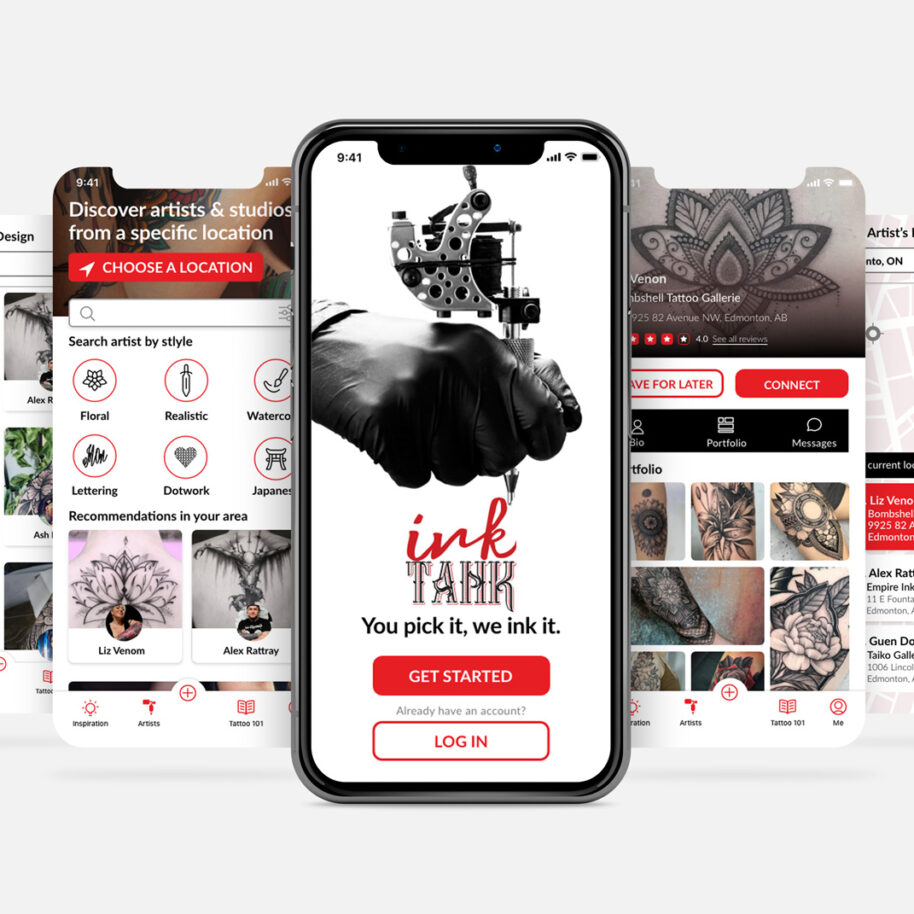 A bunch of different screens on an iphone