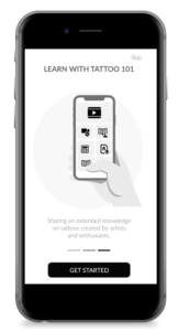 A phone with an image of a hand holding something.