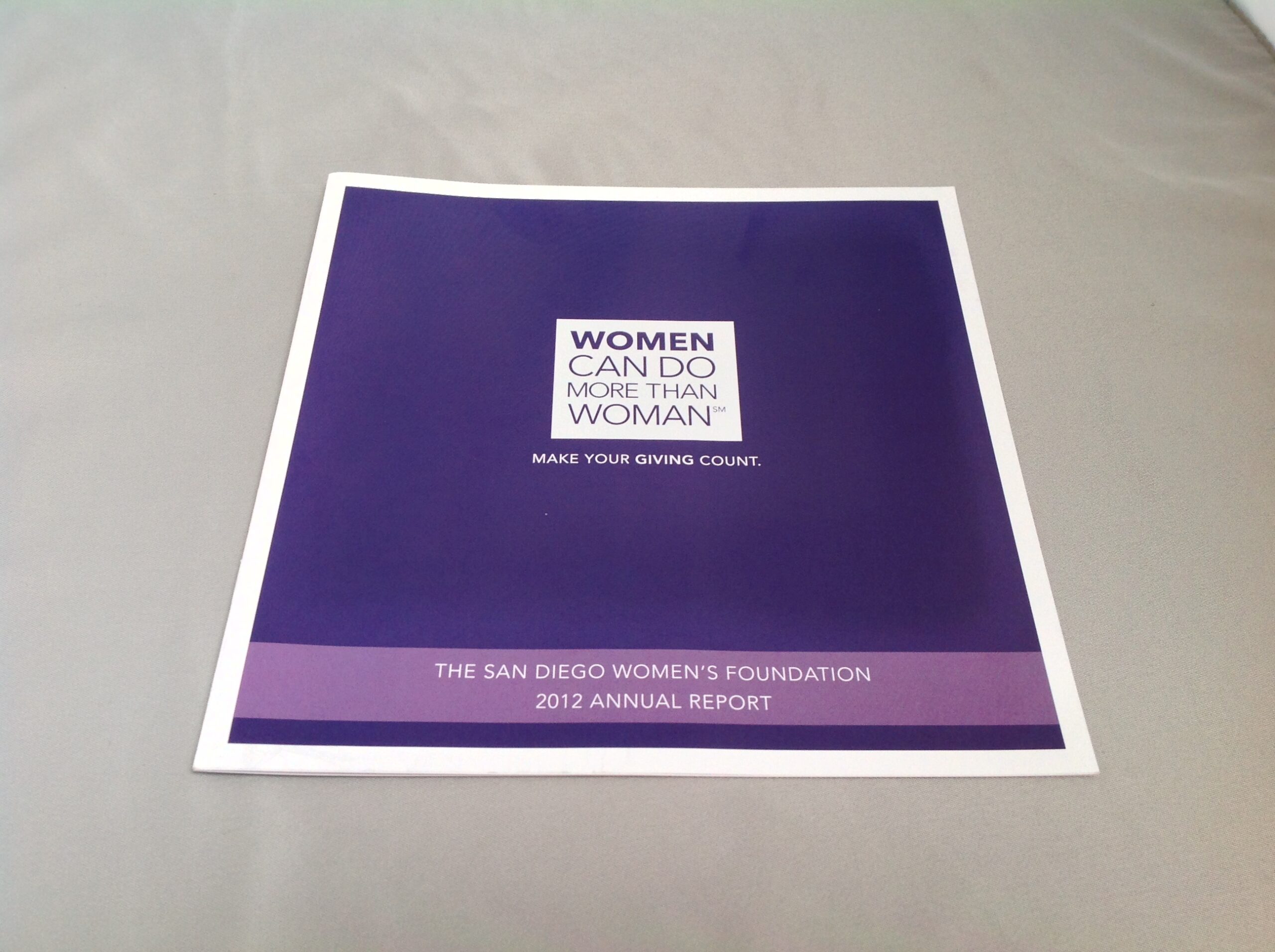 A purple book with the words " women can do it today."
