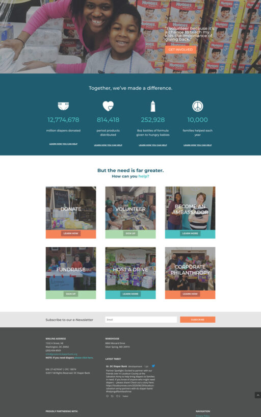 Homepage desktop design of new design for the GDCDB
