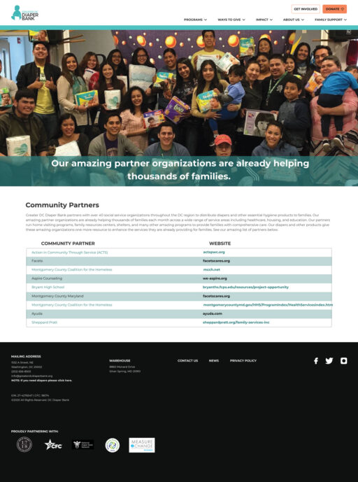 Community partners desktop design of new design for the GDCDB