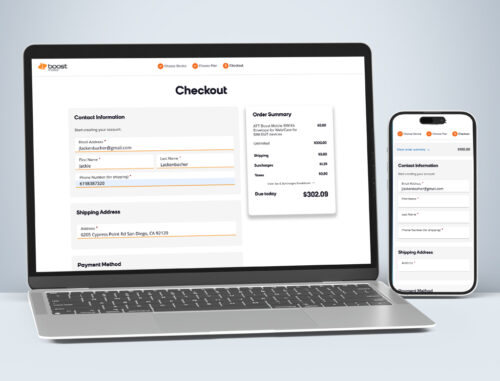 Screen images for Dish wireless retail examples