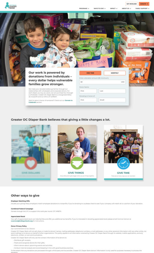 Home page design