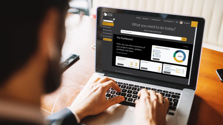 Mock up of the dark new dashboard design